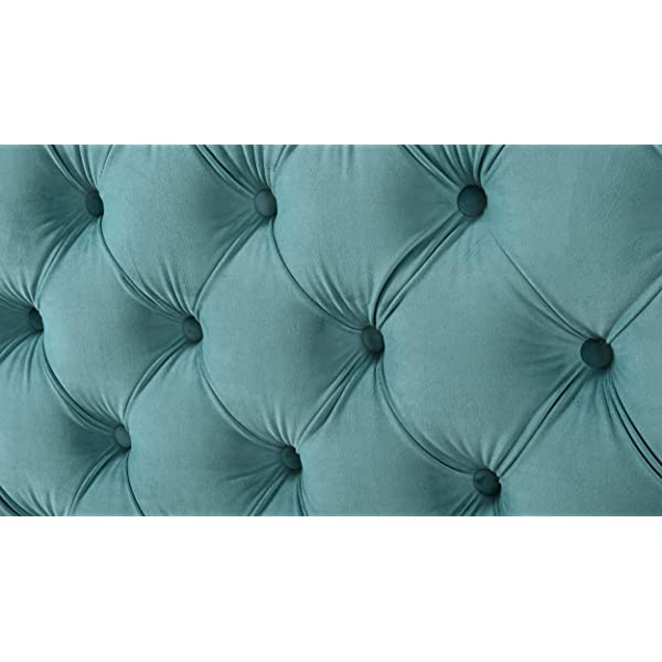 Jennifer Taylor Home Marcella Collection Queen Wingback Tufted Hand-Applied Nail Heads Upholstered Bed, Antique White Antique White Queen