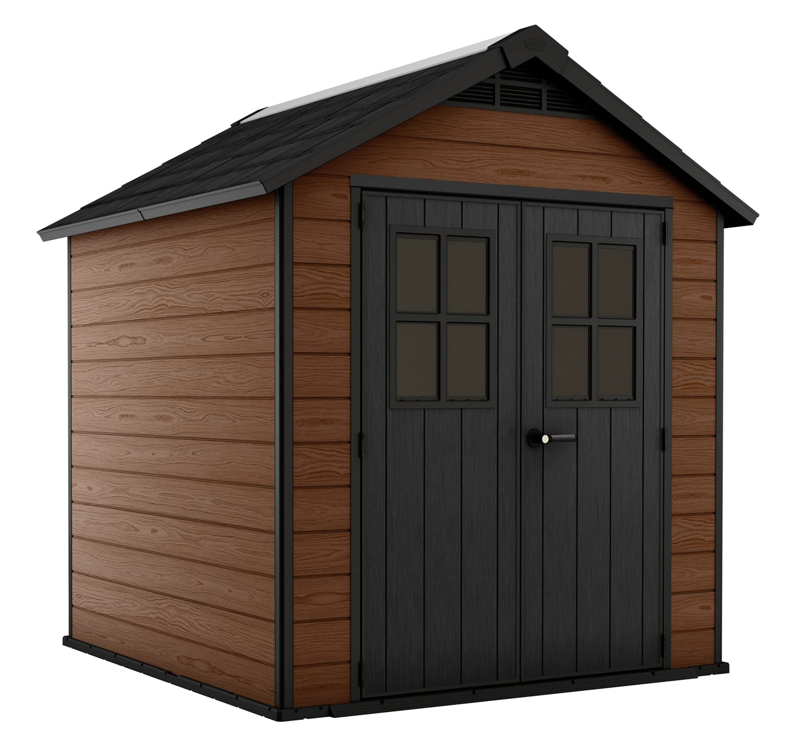【Storage Shed】7.5×7 Large Resin Outdoor Storage Shed Kit – Perfect to Store Patio Furniture, Garden Tools