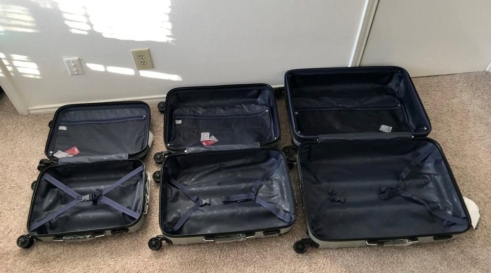 COOLIFE Luggage 3 Piece Set Suitcase Spinner Hardshell Lightweight TSA