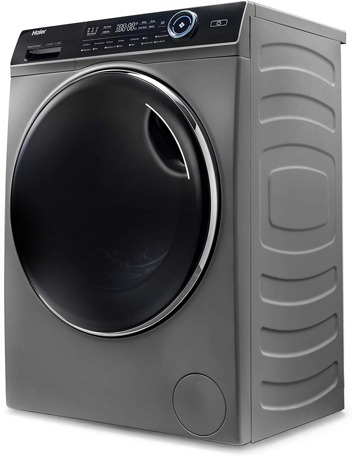 Haier HWD100-B14979S Freestanding Washer Dryer, Direct Motion and LED Display, 1400RPM 10kg/6kg Load, Graphite [Energy Class D]