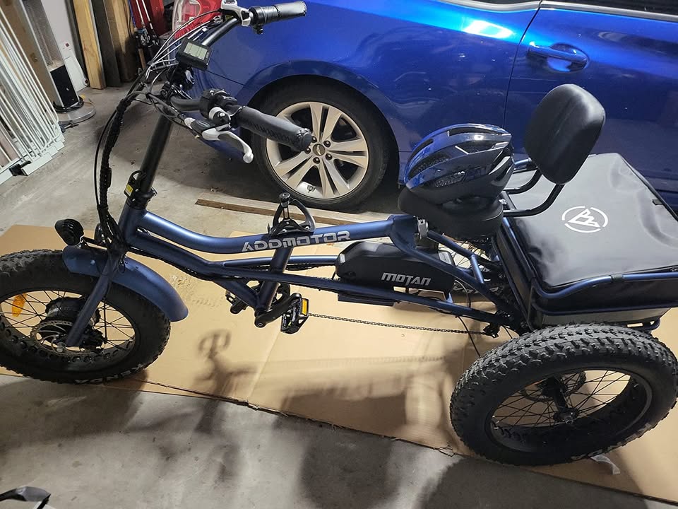 Addmotor Motan Electric Trike Adults, 85 MI, 20x4 Fat Tire 3 Wheel Electric Bicycle